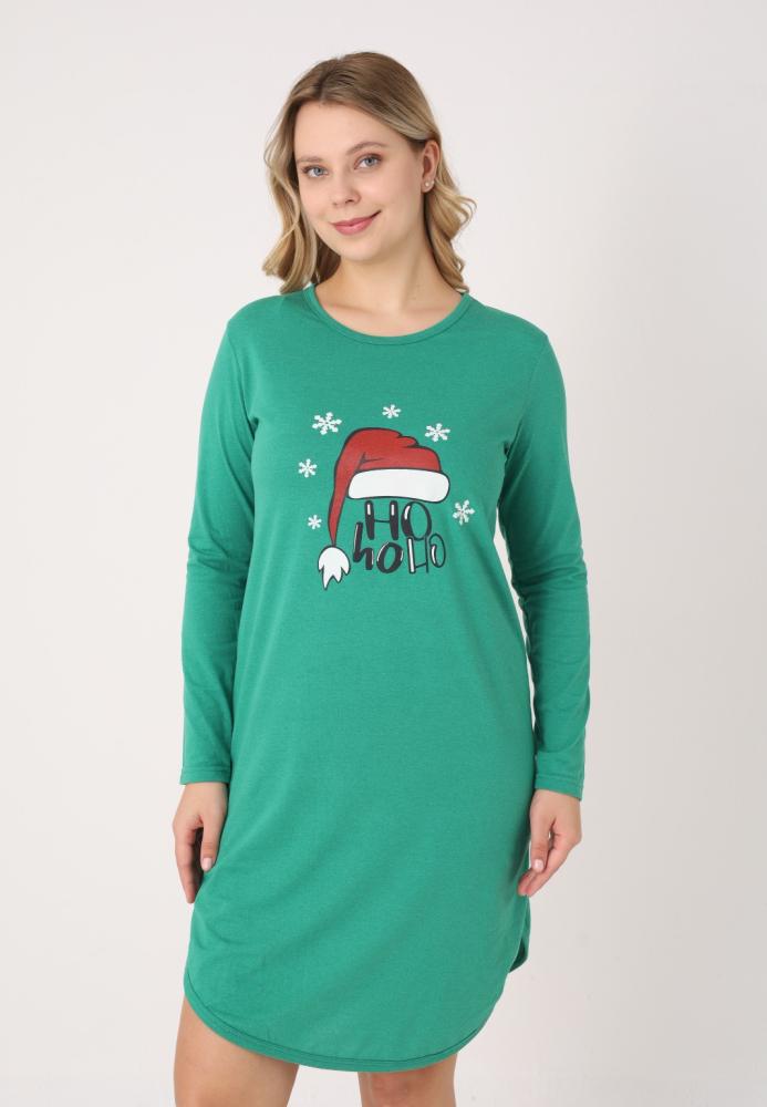 Camasa de noapte Craciun,Imprimeu HO HO, En-gros